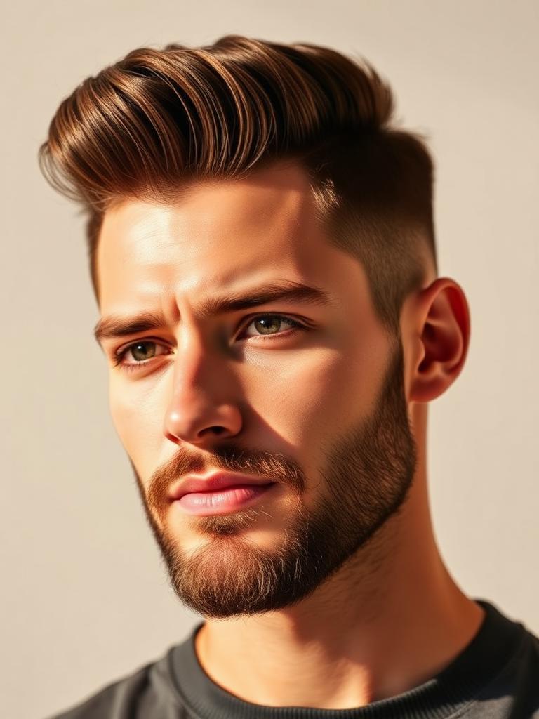 Cliente com corte e barba feitos no atelier